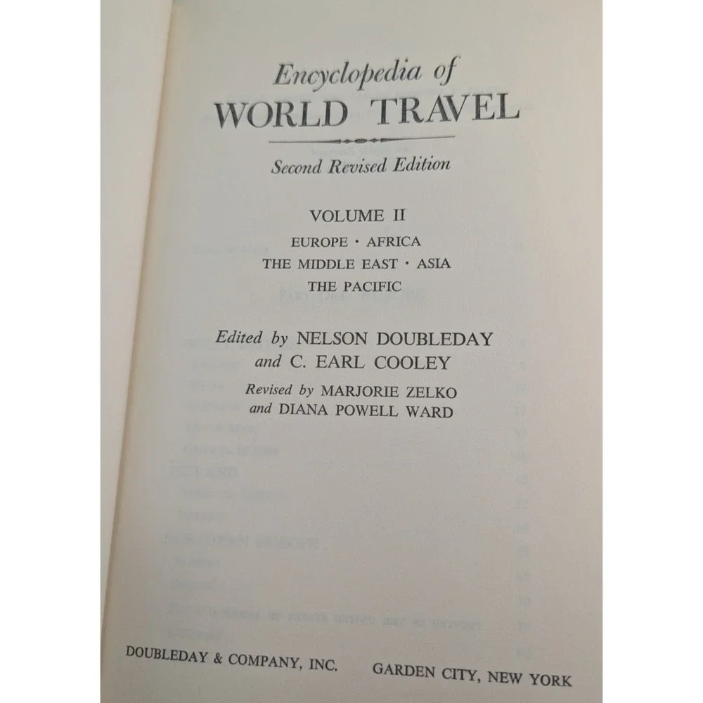 Encyclopedia of World Travel (2‑Volume Set) 1961 Doubleday Hardcover